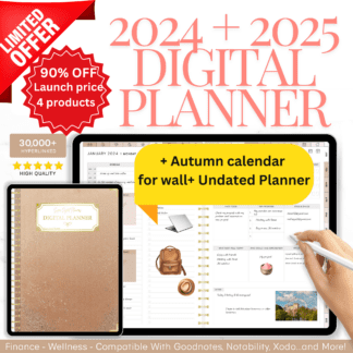 Digital planner wall calendar