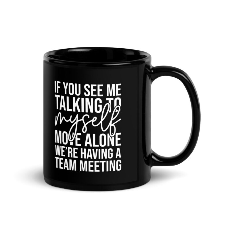 Black Glossy Mug "Zoom meeting"