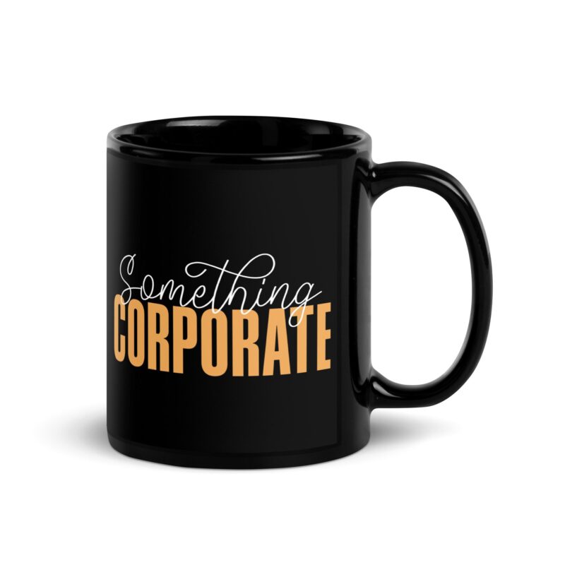 Black Glossy Mug "Something corporate"