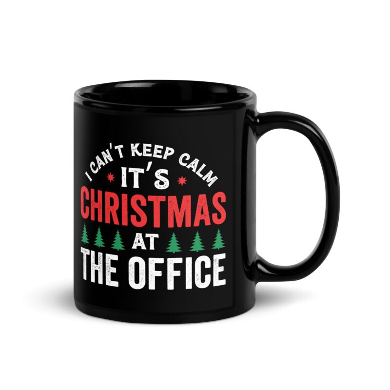 Black Glossy Mug "Christams at the office"