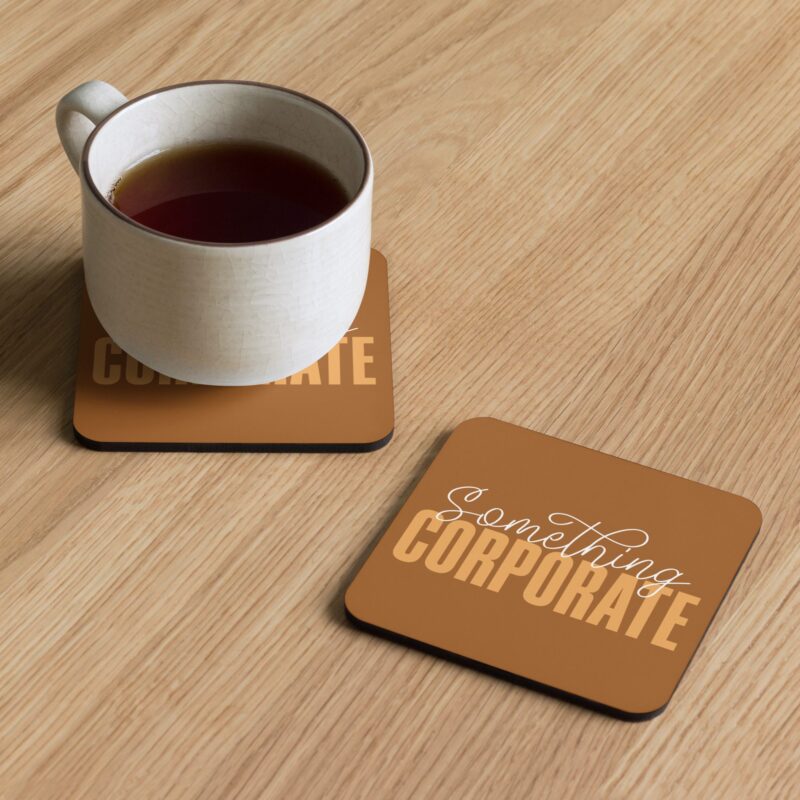 Cork-back coaster "Something corporate"