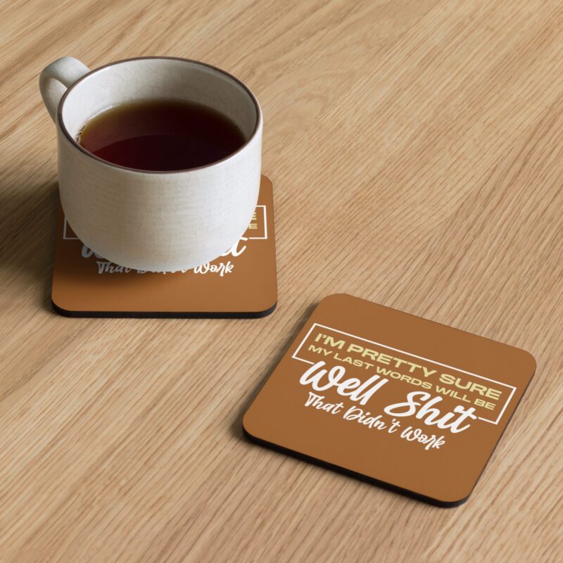 Cork-back coaster "That's what I think"