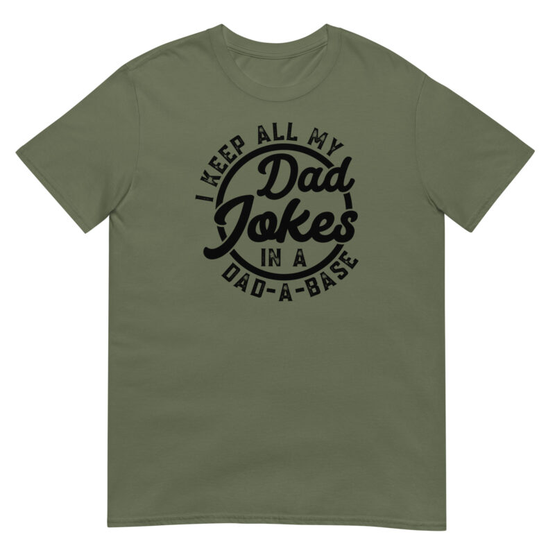 I keep all my dad jokes in a dad a base T-Shirt - Image 2