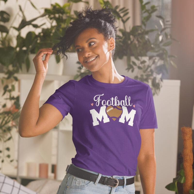 Football Mom Tee Gift to Mother T-Shirt - Image 4