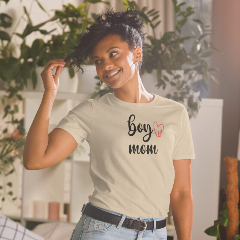 Mom boy Shirt  Gift to Mother T-Shirt - Image 3