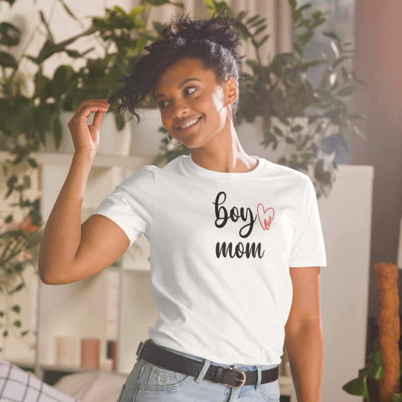 Mom boy Shirt  Gift to Mother T-Shirt - Image 6